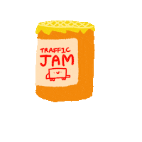 BanditXX red orange jam jar Sticker