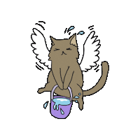 Cat Water Sticker by Nuorten mielenterveysseura Yeesi ry