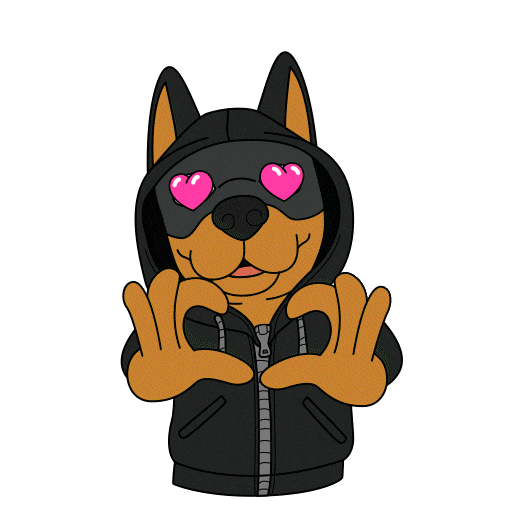 I Love You Sticker by Dobernut