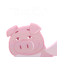 Stressed Flying Pig Sticker by PositivelyPigasus