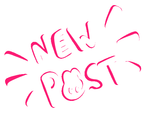 Pink New Post Sticker