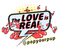 pop art love Sticker by Pop Your Pup!™