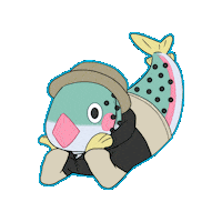 shimizukouen happy 楽しい 魚 announce Sticker