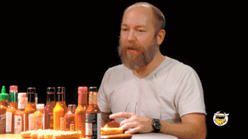kyle kinane hot ones GIF by First We Feast: Hot Ones