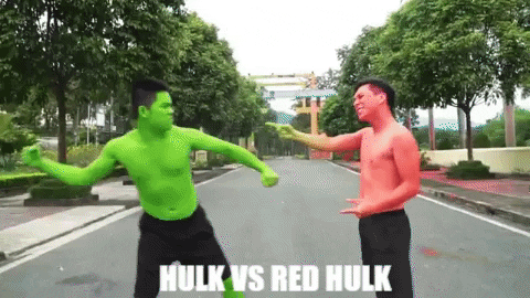 nguyenhuyenmye13d giphygifmaker vs hulk red hulk GIF