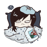 Tired Bed Sticker