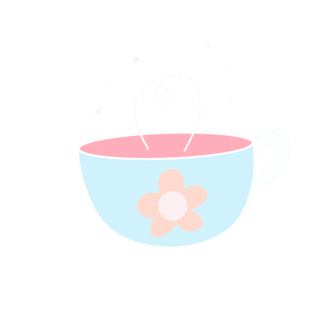 fruitcakeink coffee tea pastel hot coffee Sticker