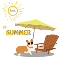 Summer Corgi Sticker by Crumps