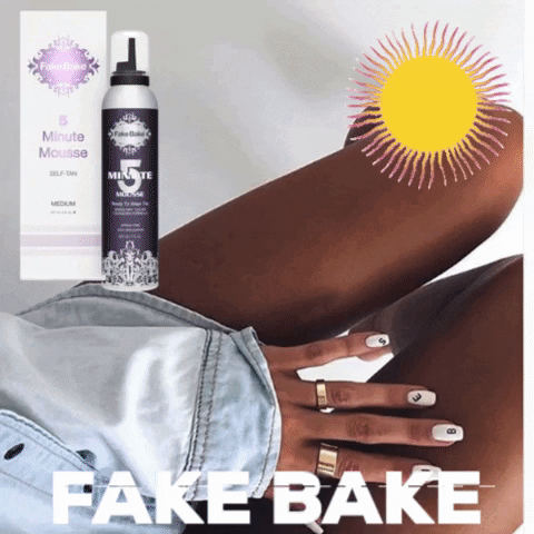 fakebake giphygifmaker giphyattribution tan tanning GIF