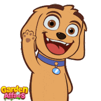 Dog Hello Sticker by GardenAffairs