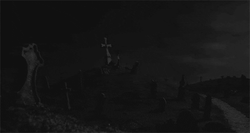 tim burton graveyard GIF