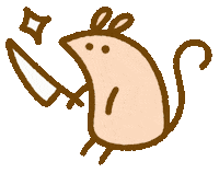 gyerekzsur spooky knife rat dangerous Sticker