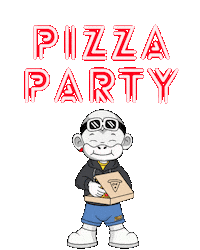 Happy Cheese Pizza Sticker by Zhot