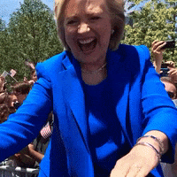 hillary clinton smile GIF by hazelst