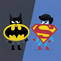 batman vs superman GIF by Bernstein-Rein