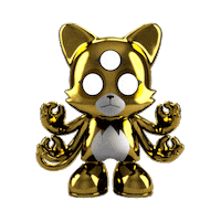 3D Gold Sticker by ⚡️Superplastic ⚡️
