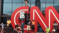 CNN Vandalized During Black Lives Matter Rally in Atlanta
