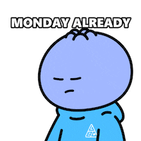 Monday Morning Sticker by Kudaberi