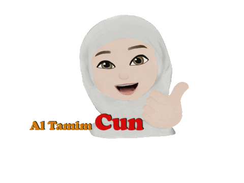 Happy Malay Girl Sticker by Al Tamim Cun for iOS & Android | GIPHY