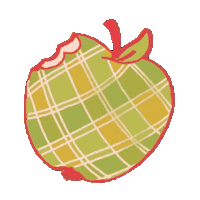 Happy Green Apple Sticker