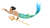 Trident Merman Sticker by Mermaid_Lux