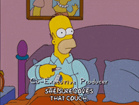 homer simpson bed GIF