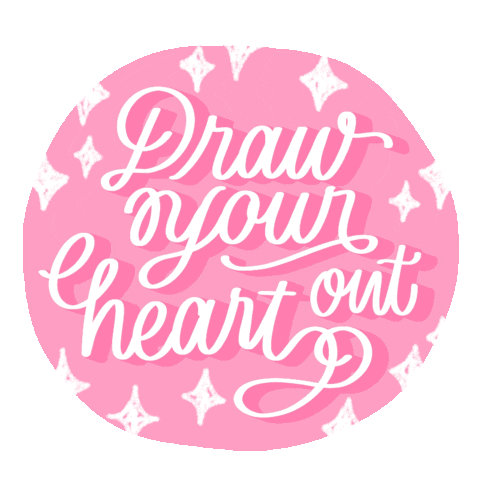 Pink Draw With Me Sticker