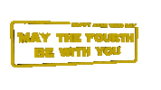 May Star Wars Sticker by OpticalArtInc.