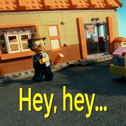 The Simpsons Eating GIF by LEGO