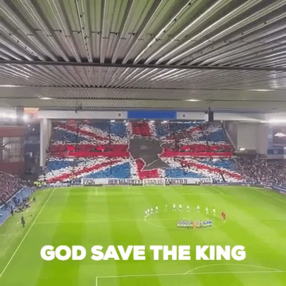 Rangers Fans Sing Anthem