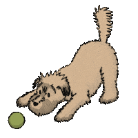 dog fetch Sticker by Deer Whale