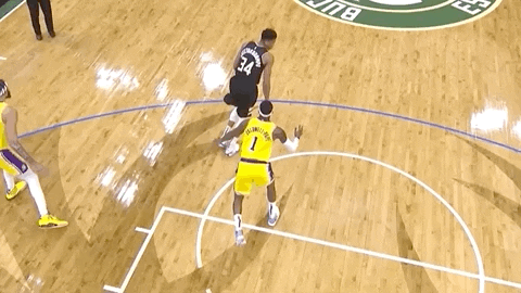 Los Angeles Lakers Wink GIF by Milwaukee Bucks