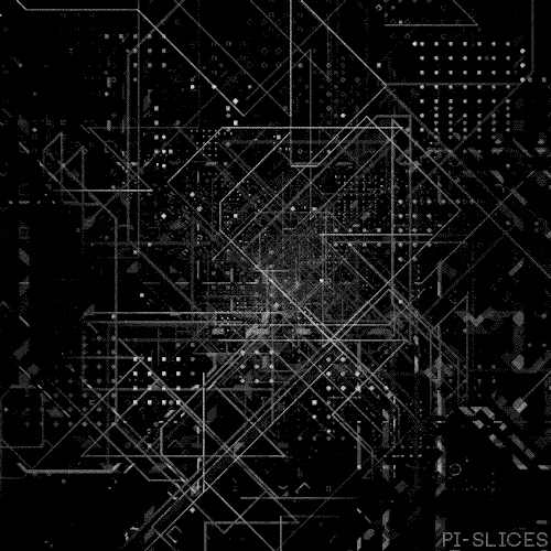 pislices loop 3d trippy black and white GIF