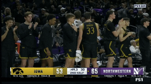 College Hoops Clapping GIF by Northwestern Athletics