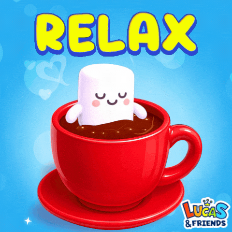 Relaxed Break Time GIF by Lucas and Friends by RV AppStudios