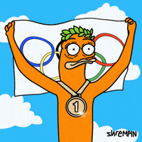 Gold Medal Flag GIF by shremps
