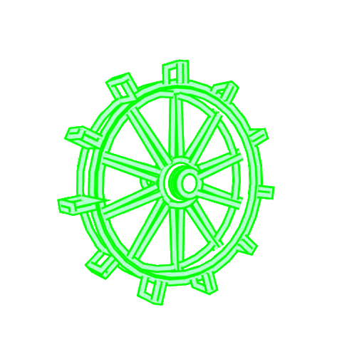 Water Wheel Sticker
