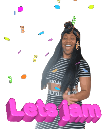 Lets Jam Sticker by Sherilyn Carter