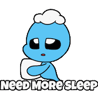 Tired Morning Sticker by Christophers Genie
