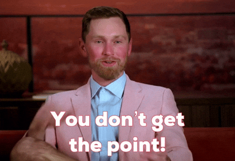 Dustin_Cone drama point annoyed focus GIF
