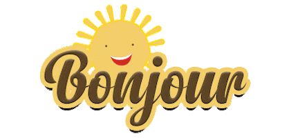 bom dia bonjour Sticker