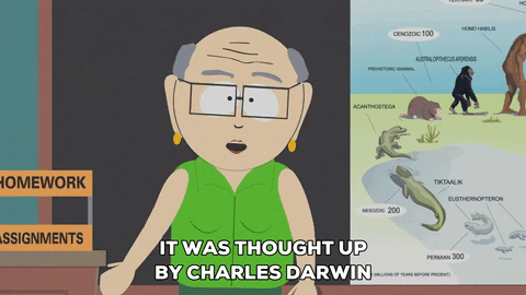 charles darwin evolution GIF by South Park 