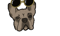 Refritscherator dog cool sunglasses doggo Sticker
