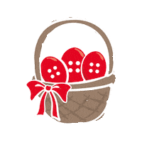 Froheostern Knopf Sticker by DBL Miettextilien