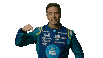 Pointing Down Jimmie Johnson Sticker by INDYCAR