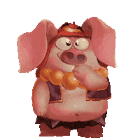 Oh No Pig Sticker by Magic Design Studios