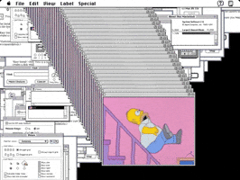 The Simpsons Falling GIF by PERFECTL00P