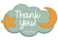 Star Thank You Sticker by Sleepshop Consulting