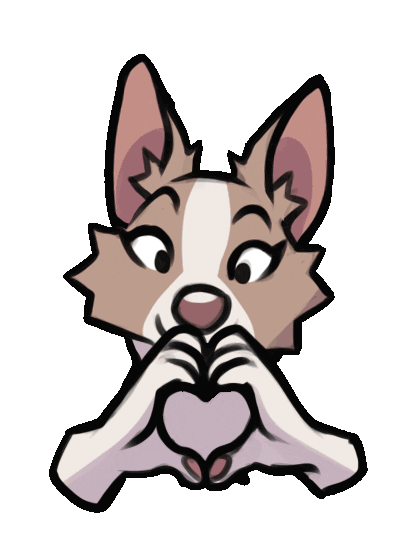 In Love Dog Sticker