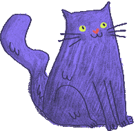 Black Cat Sticker by Eledraws (Eleonore Bem)